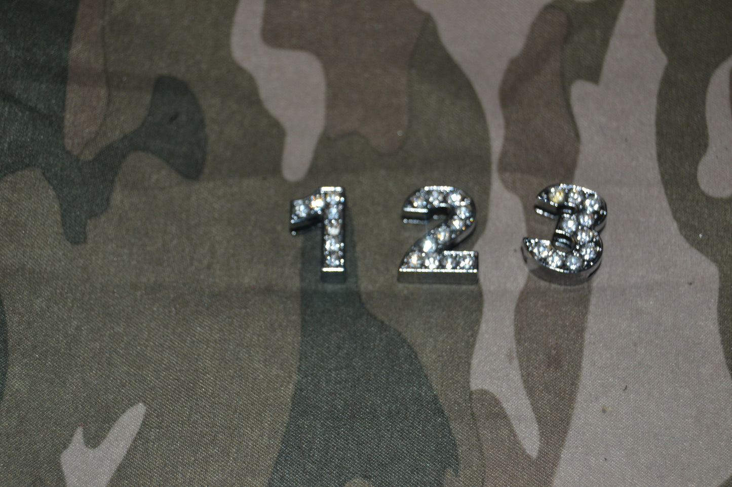 Slide on Rhinestone Numbers 10mm, Your choice:2-Digits. Great Paracord Charms!!!