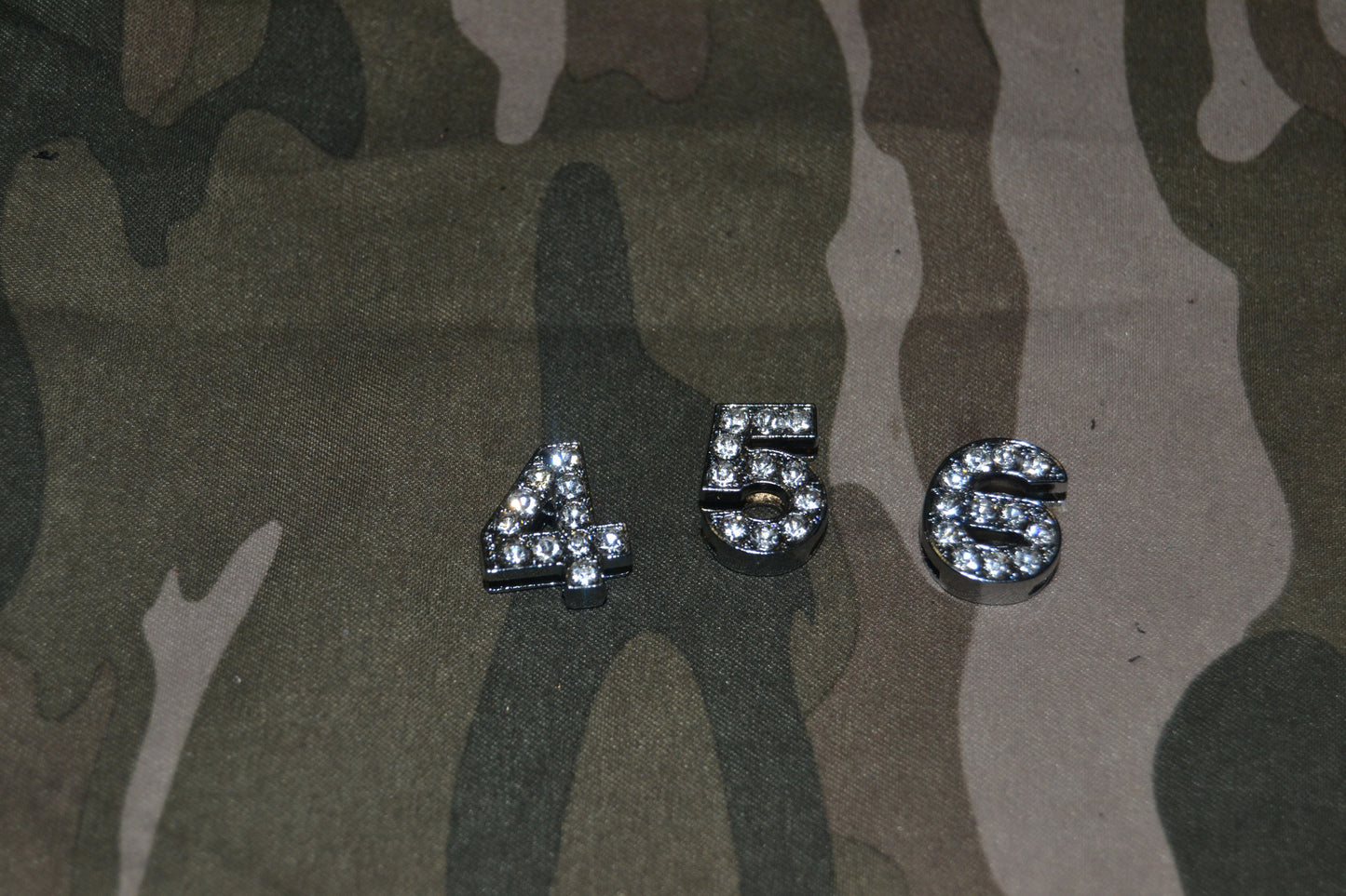 Slide on Rhinestone Numbers 10mm, Your choice:2-Digits. Great Paracord Charms!!!