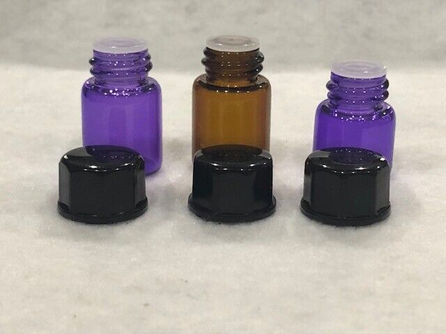 1-144 Pieces 1ML/2ML Essential Oil Perfume Small Sample Glass Vials Bottles