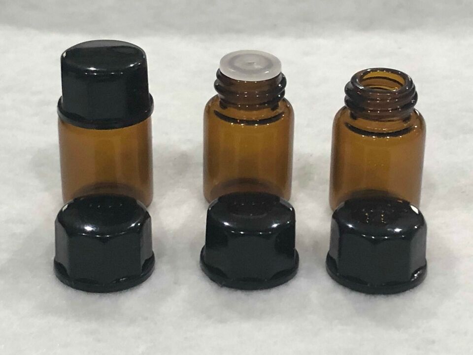1-144 Pieces 1ML/2ML Essential Oil Perfume Small Sample Glass Vials Bottles