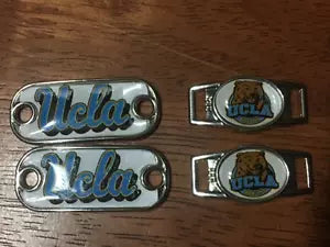 2~UCLA Bruins NCAA Paracord Charms Oval or Mini Dog Tag shoelace charms