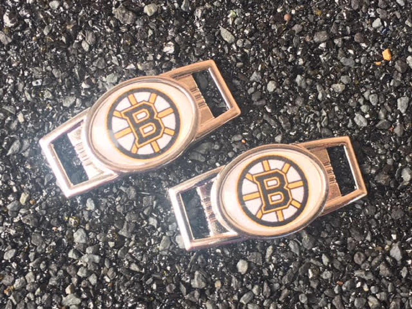 2 ~ Boston Bruins NHL Charms Oval or Mini Dog Tag shoelace charms