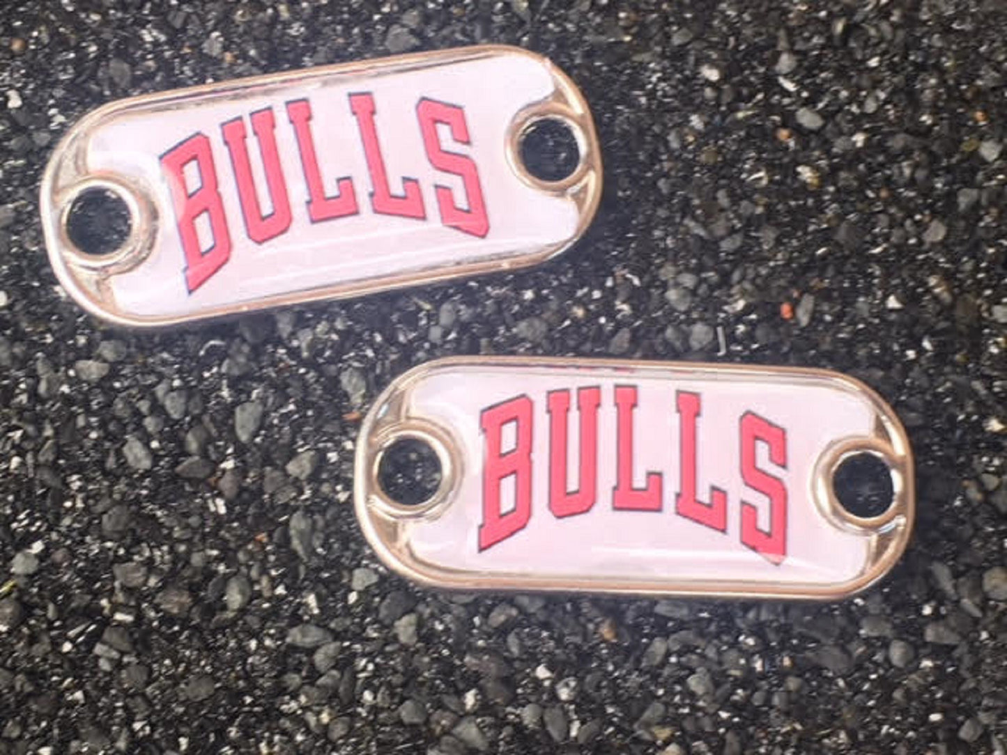 2 ~ Chicago Bulls NBA Charms Oval or Mini Dog Tag shoelace charms