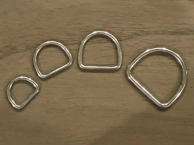 Stainless Steel Welded D-Ring (Lots) 5-sizes Webbing/Straps/Pet Collars *USA*