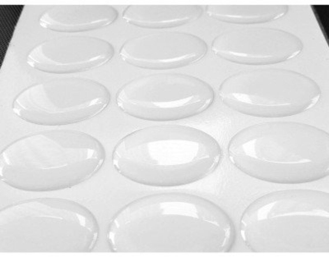 100 pcs of Clear Oval Epoxy stickers for ParaCord Charms or Shoelace Charms!!!