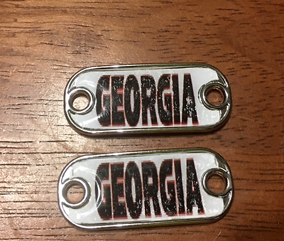 2~Georgia Bulldogs NCAA Paracord Charms Oval or Mini Dog Tag shoelace charms