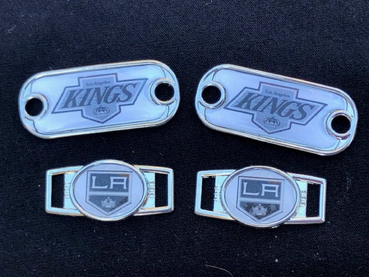 2 ~ Los Angeles Kings NHL Paracord Charms Oval or Mini Dog Tag shoelace charms