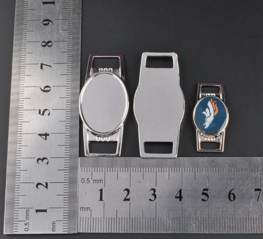 Large Blank Oval Paracord Charms e/epoxy. 18 X 25 mm Gold, Black, Silver **USA**
