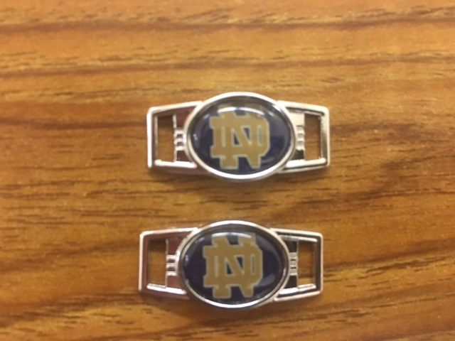 2~Notre Dame Fighting Irish Paracord Charms Oval or Mini Dog Tag shoelace charms