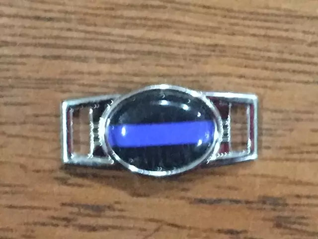 2-Police Department Thin Blue Line or American Flags Paracord Charms.