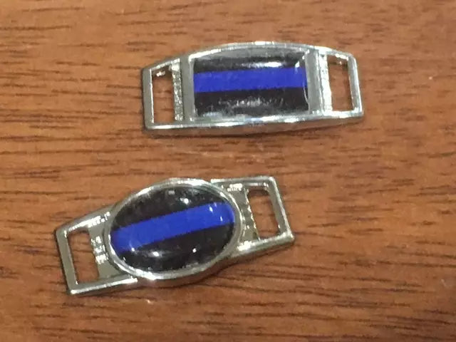 2-Police Department Thin Blue Line or American Flags Paracord Charms.