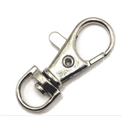 Lots of 25-50-100 Silver Metal Lanyard Snap Hook Swivel Lobster Clasp
