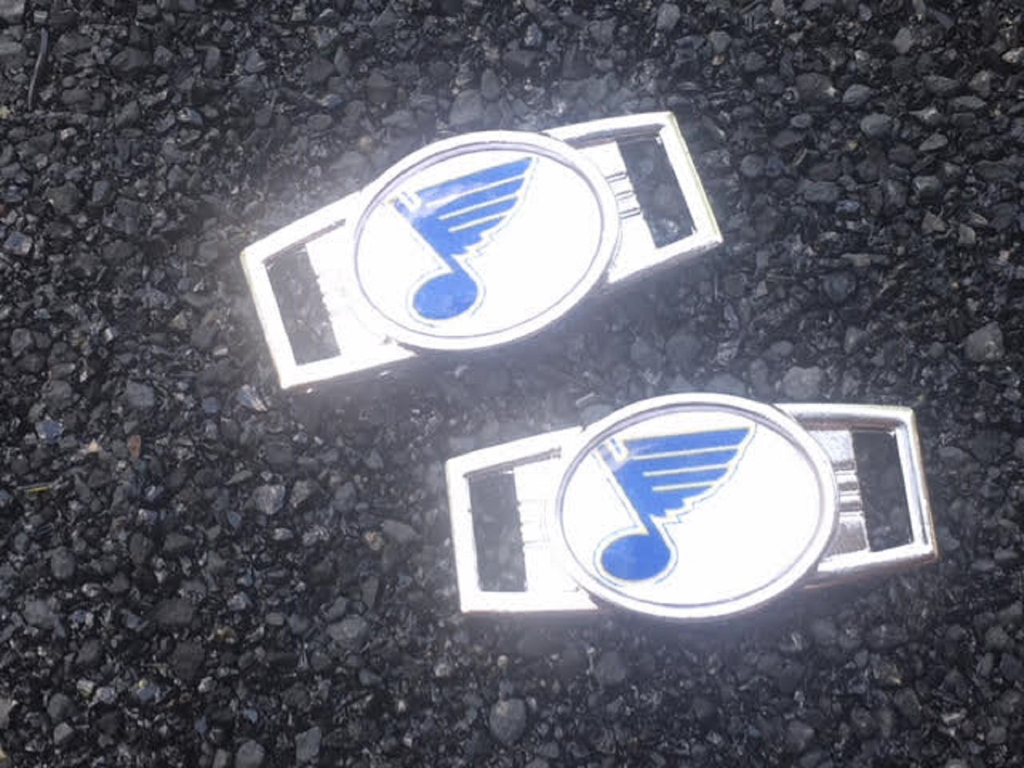 2 ~ St. Louis Blues NHL Charms Oval or Mini Dog Tag shoelace charms