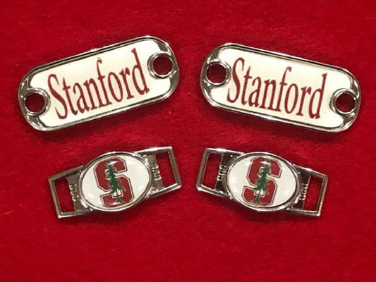 2~Stanford Cardinals NCAA Paracord Charms Oval or Mini Dog Tag shoelace charms
