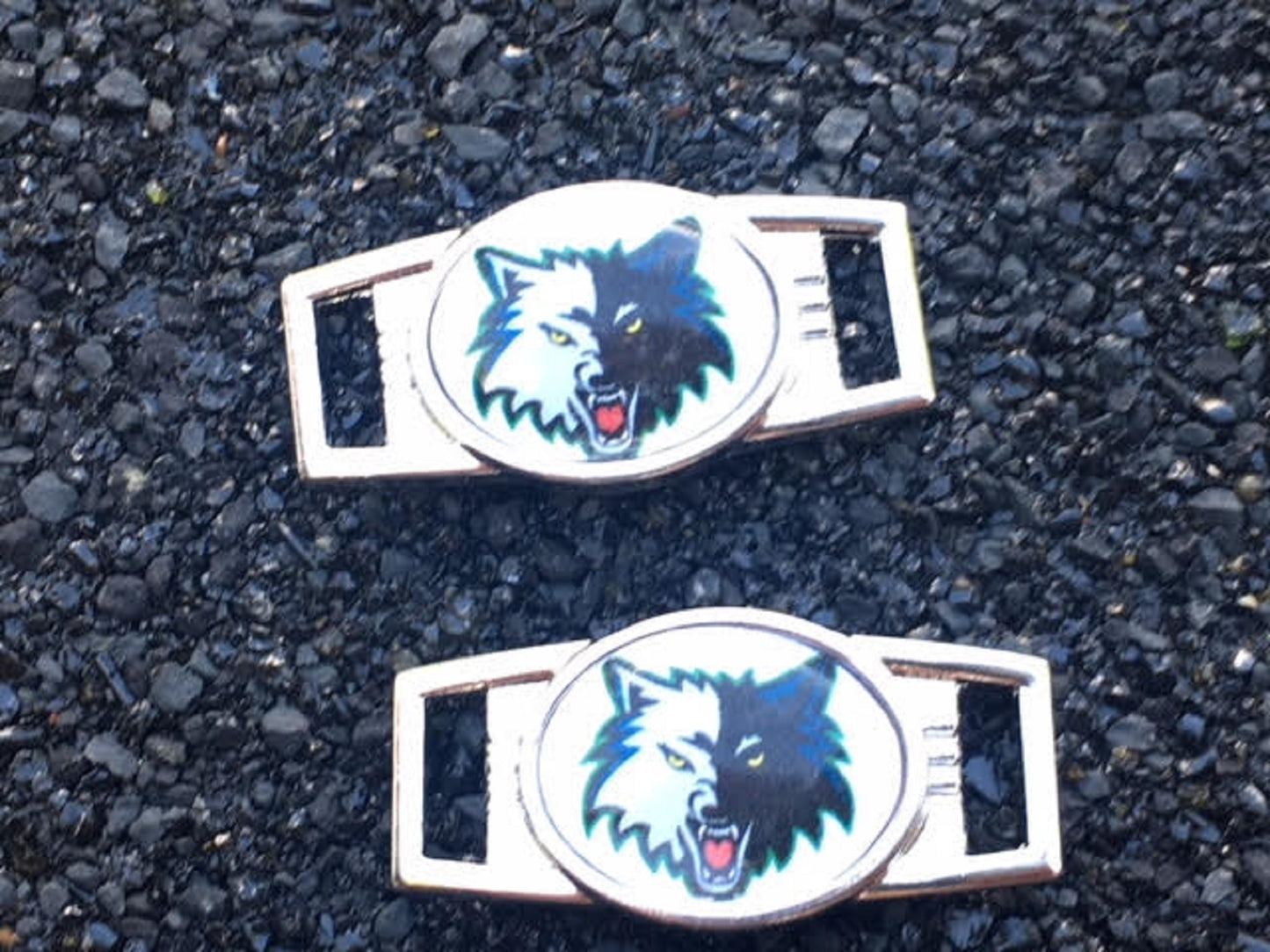 2 ~ Minnesota Timberwolves NBA Charms Oval or Mini Dog Tag shoelace charms