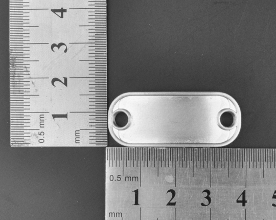 Blank Mini Dog Tags with Epoxy for Paracord Charms 13.75 X 24 mm printable area!