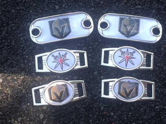 2 ~ Las Vegas Golden Knights NHL Paracord Charms Oval or Mini Dog Tag shoelace charms