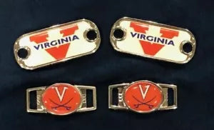 2~Virginia Cavaliers  NCAA Paracord Charms Oval or Mini Dog Tag shoelace charms