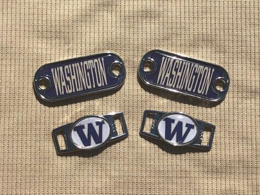 2~Washington Huskies NCAA Paracord Charms Oval or Mini Dog Tag shoelace charms