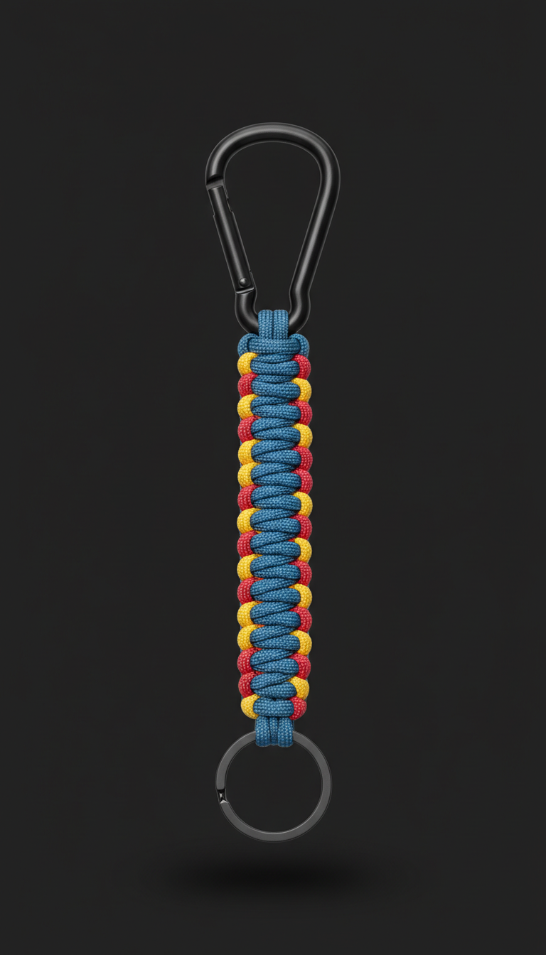 Metro Blue Tactical Paracord Keychain