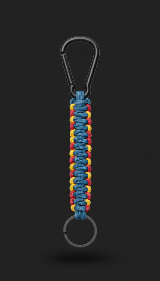 Metro Blue Tactical Paracord Keychain