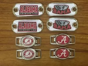 2~Alabama Crimson Tide NCAA Paracord Charms Oval or Mini Dog Tag shoelace charms