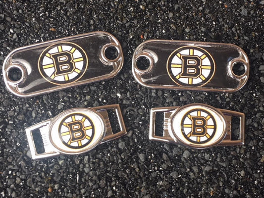 2 ~ Boston Bruins NHL Charms Oval or Mini Dog Tag shoelace charms