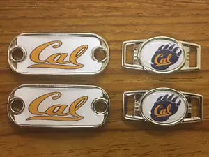 2~California Bears NCAA Paracord Charms Oval or Mini Dog Tag shoelace charms