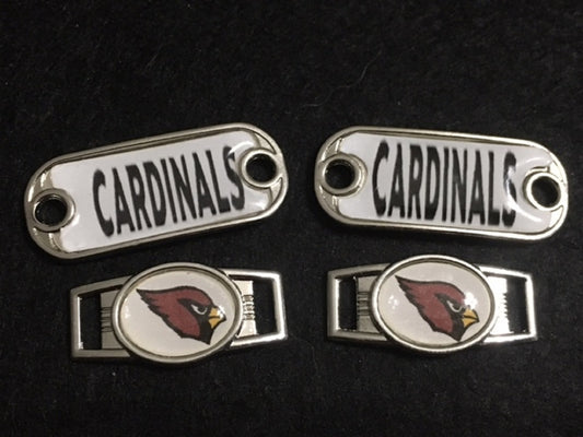 2 ~ Arizona Cardinals NFL Paracord Charms Oval or Mini Dog Tag shoelace charms