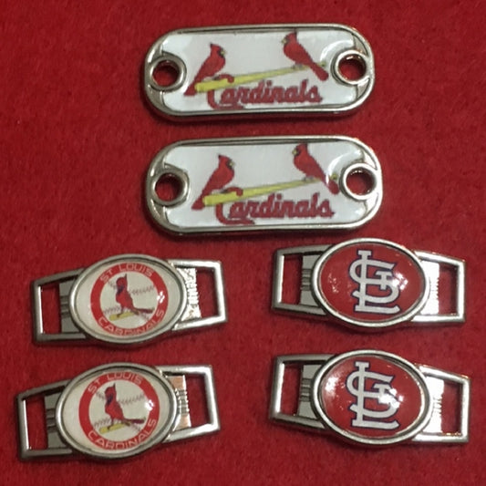 2 ~ St. Louis Cardinals MLB Paracord Charms Oval or Mini Dog Tag shoelace charms