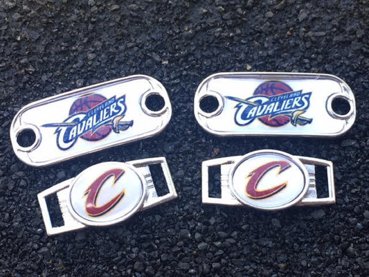 2 ~ Cleveland Cavaliers NBA Paracord Charms Oval or Mini Dog Tag shoelace charms