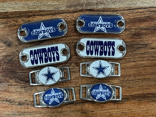 2 ~ Dallas Cowboys NFL Paracord Charms Oval or Mini Dog Tag shoelace charms