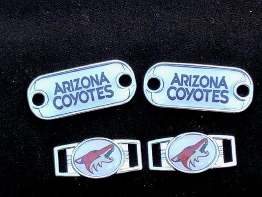 2 ~ Arizona Coyotes NHL Paracord Charms Oval or Mini Dog Tag shoelace charms
