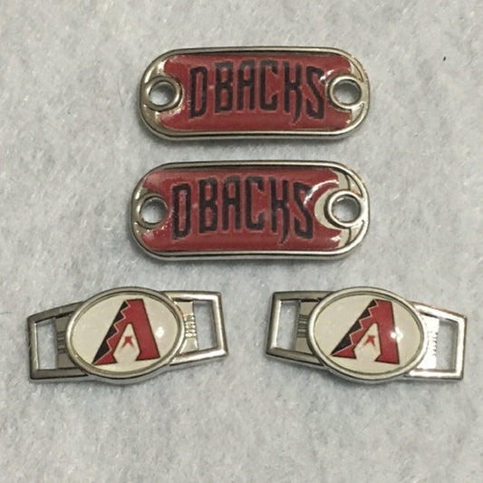 2 ~ Arizona Diamondbacks MLB Paracord Charms Oval or Mini Dog Tag shoelace charms