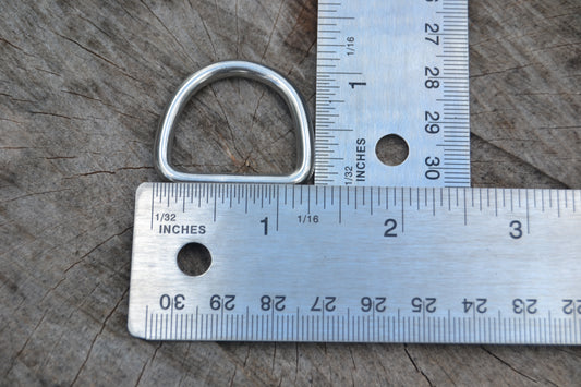 Lot of 2 Stainless Steel Welded 1" D-Ring Webbing/Straps/Dog/Pet Collars **USA**