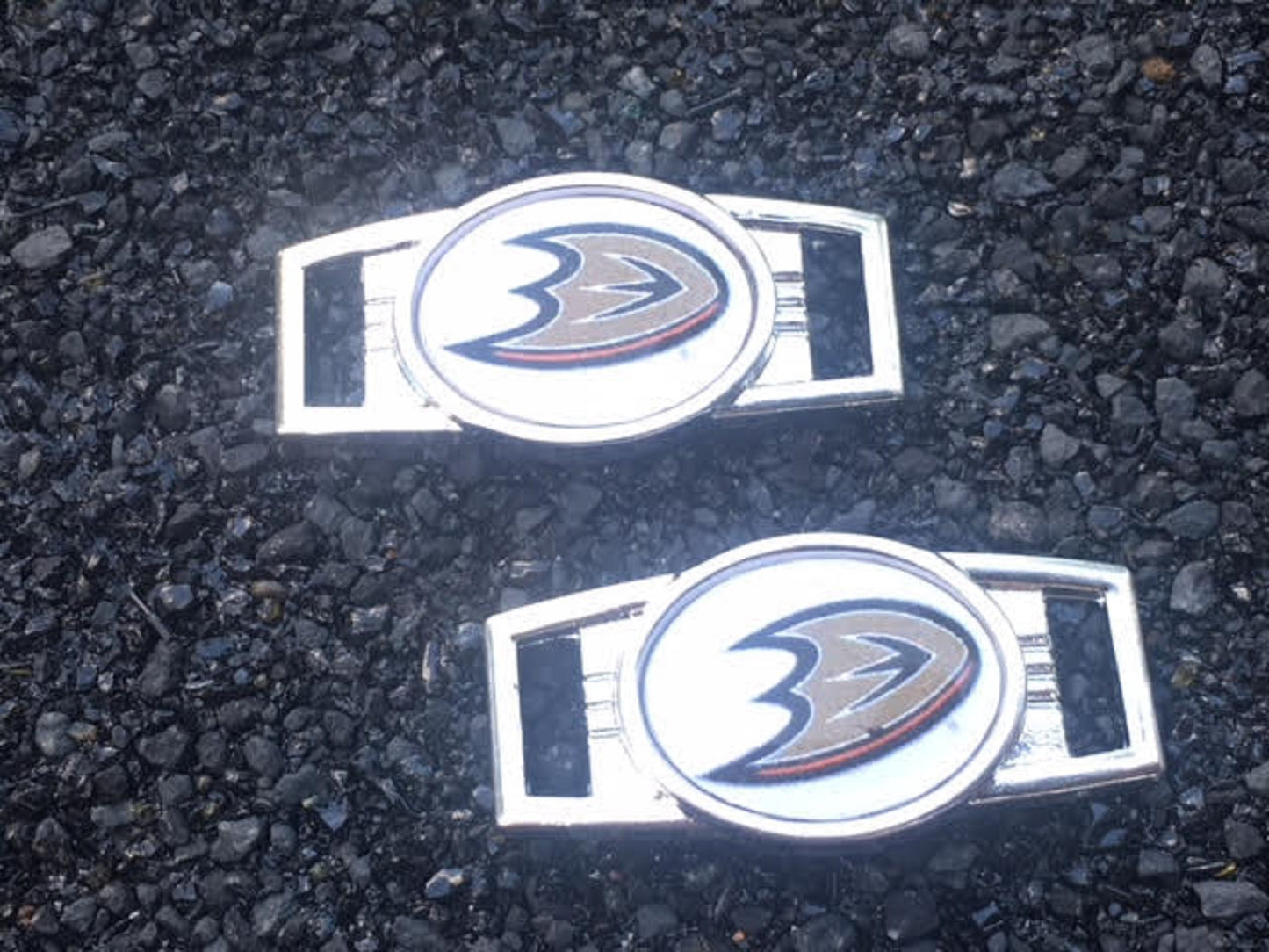 2 ~ Anaheim Ducks NHL Paracord Charms Oval or Mini Dog Tag shoelace charms