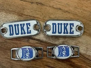 2~Duke Blue Devils NCAA Paracord Charms Oval or Mini Dog Tag shoelace charms