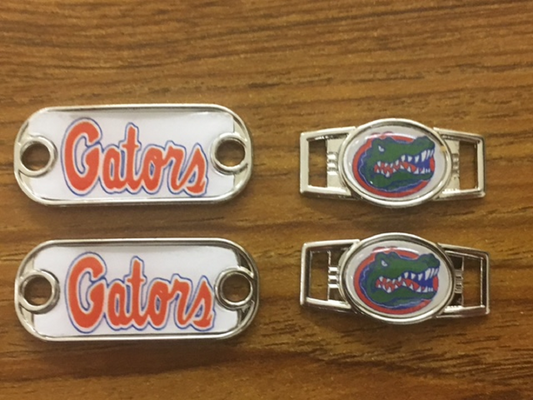 2~Florida Gators NCAA Paracord Charms Oval or Mini Dog Tag shoelace charms