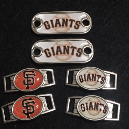 2 ~ San Francisco Giants MLB Paracord Charms Oval or Mini Dog Tag shoelace charms