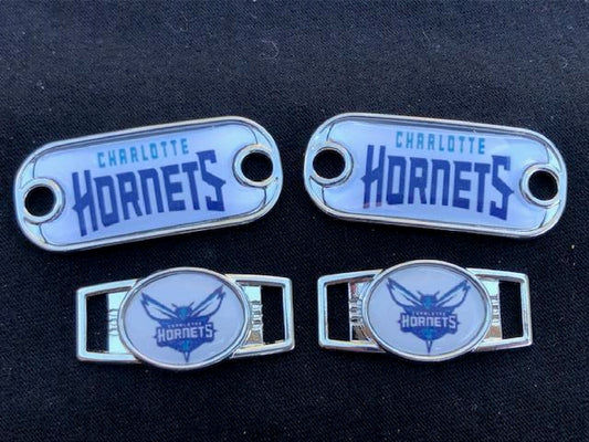 2 ~ Charlotte Hornets NBA Paracord Charms Oval or Mini Dog Tag shoelace charms