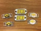 2~Iowa Hawkeyes NCAA Paracord Charms Oval or Mini Dog Tag shoelace charms