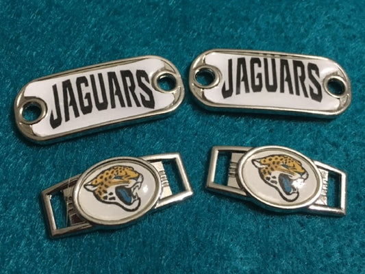 2 ~ Jacksonville Jaguars NFL Paracord Charms Oval or Mini Dog Tag shoelace charms