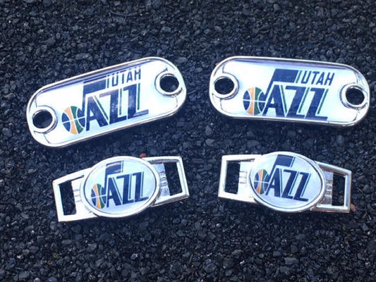 2 ~ Utah Jazz NBA Paracord Charms Oval or Mini Dog Tag shoelace charms