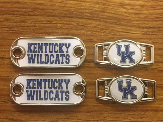 2~Kentucky Wildcats NCAA Paracord Charms Oval or Mini Dog Tag shoelace charms