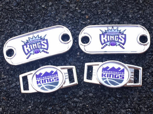 2 ~ Sacramento Kings NBA Paracord Charms Oval or Mini Dog Tag shoelace charms