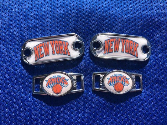 2 ~ New York Knicks NBA Paracord Charms Oval or Mini Dog Tag shoelace charms