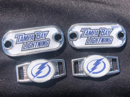 2 ~ Tampa Bay Lightning NHL Paracord Charms Oval or Mini Dog Tag shoelace charms