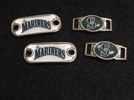 2 ~ Seattle Mariners MLB Paracord Charms Oval or Mini Dog Tag shoelace charms