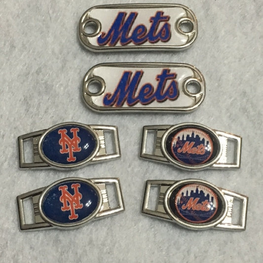 2 ~ New York Mets MLB Paracord Charms Oval or Mini Dog Tag shoelace charms