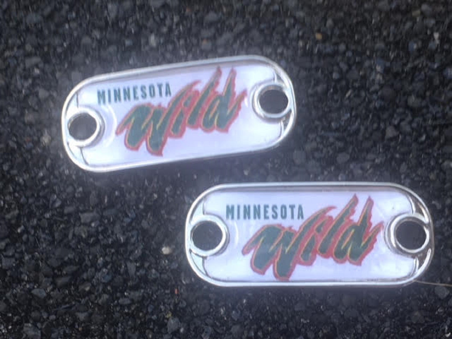 2 ~ Minnesota WIld NHL Paracord Charms Oval or Mini Dog Tag shoelace charms